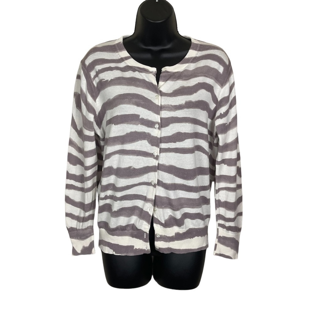 EUC J. Crew factory light cotton cardigan with buttons, women’s size large.